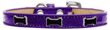 Black Bone Widget Dog Collar Purple Ice Cream Size 12