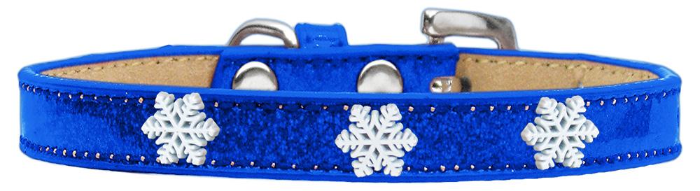 Snowflake Widget Dog Collar Blue Ice Cream Size 10