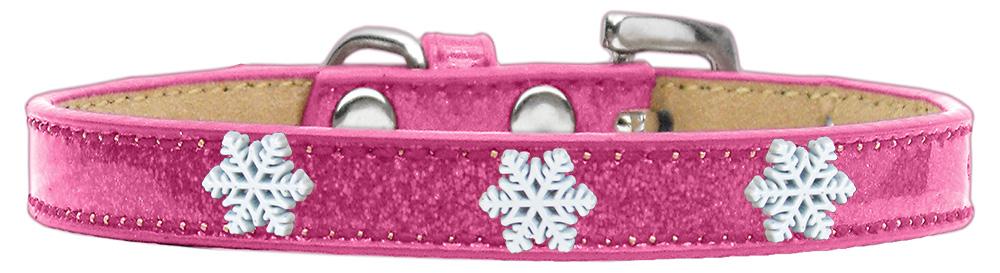 Snowflake Widget Dog Collar Pink Ice Cream Size 12