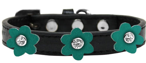 Flower Premium Collar Black With Jade Flowers Size 10