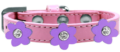 Flower Premium Collar Light Pink With Lavender Flowers Size 10