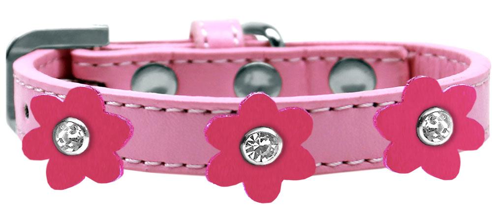 Flower Premium Collar Light Pink With Pink Flowers Size 10