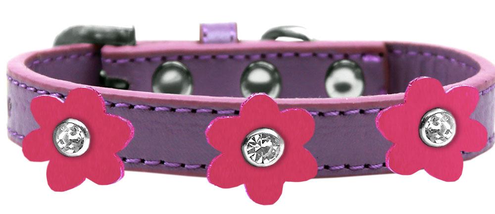 Flower Premium Collar Lavender With Pink Flowers Size 10