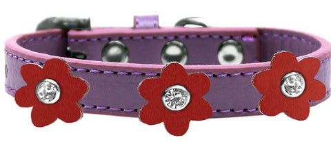 Flower Premium Collar Lavender With Red Flowers Size 10