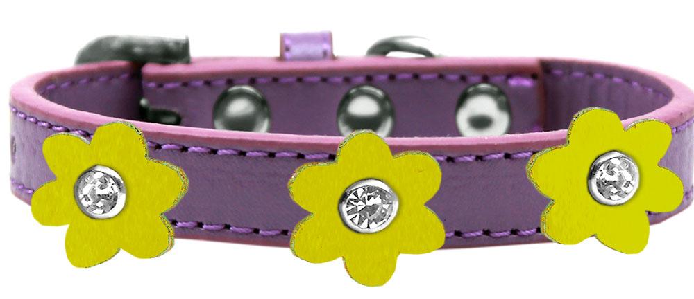 Flower Premium Collar Lavender With Yellow Flowers Size 12