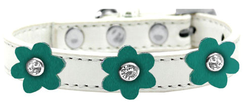 Flower Premium Collar White With Jade Flowers Size 10