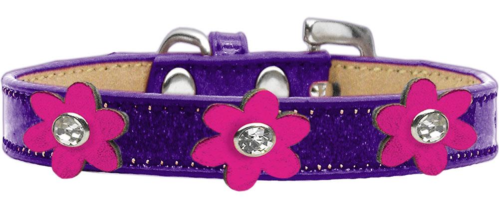 Metallic Flower Ice Cream Collar Purple With Metallic Pink Flowers Size 10