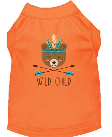 Wild Child Embroidered Dog Shirt Orange Lg (14)