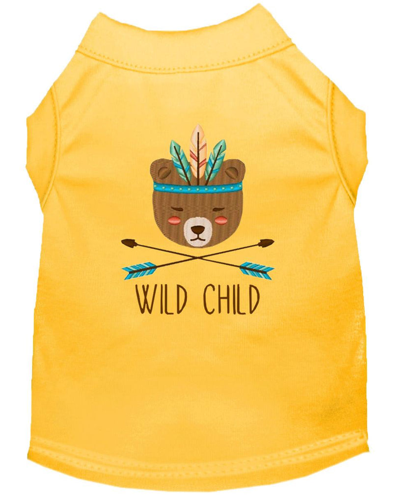 Wild Child Embroidered Dog Shirt Yellow Lg (14)