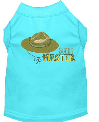 Scout Master Embroidered Dog Shirt Aqua Lg (14)