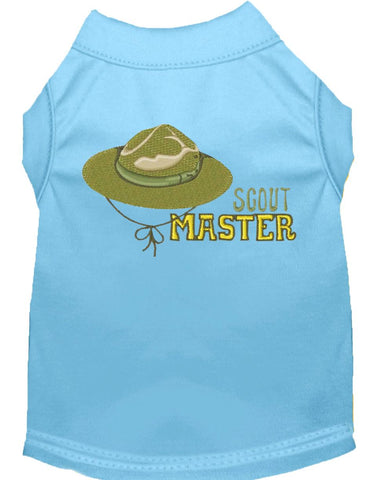 Scout Master Embroidered Dog Shirt Baby Blue Lg (14)