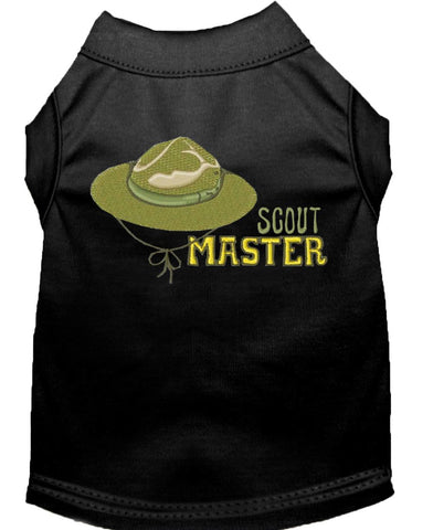 Scout Master Embroidered Dog Shirt Black Lg (14)