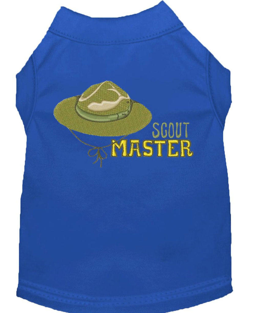 Scout Master Embroidered Dog Shirt Blue Lg (14)