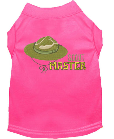 Scout Master Embroidered Dog Shirt Bright Pink Med (12)