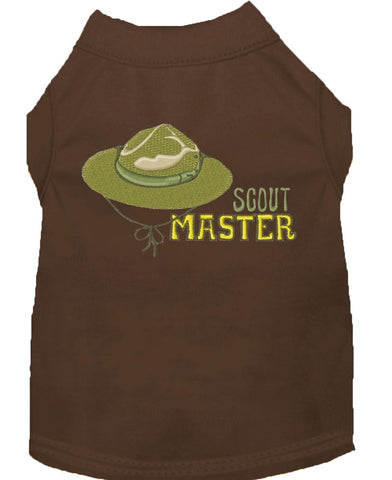 Scout Master Embroidered Dog Shirt Brown Lg (14)