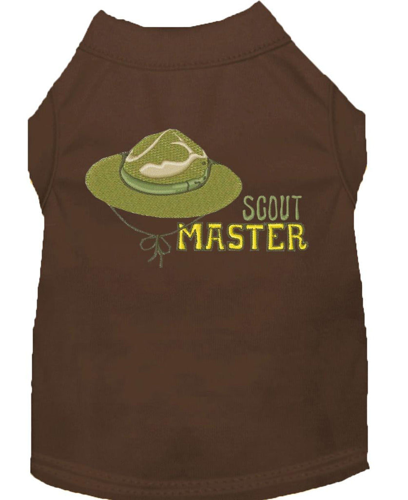 Scout Master Embroidered Dog Shirt Brown Xxl (18)