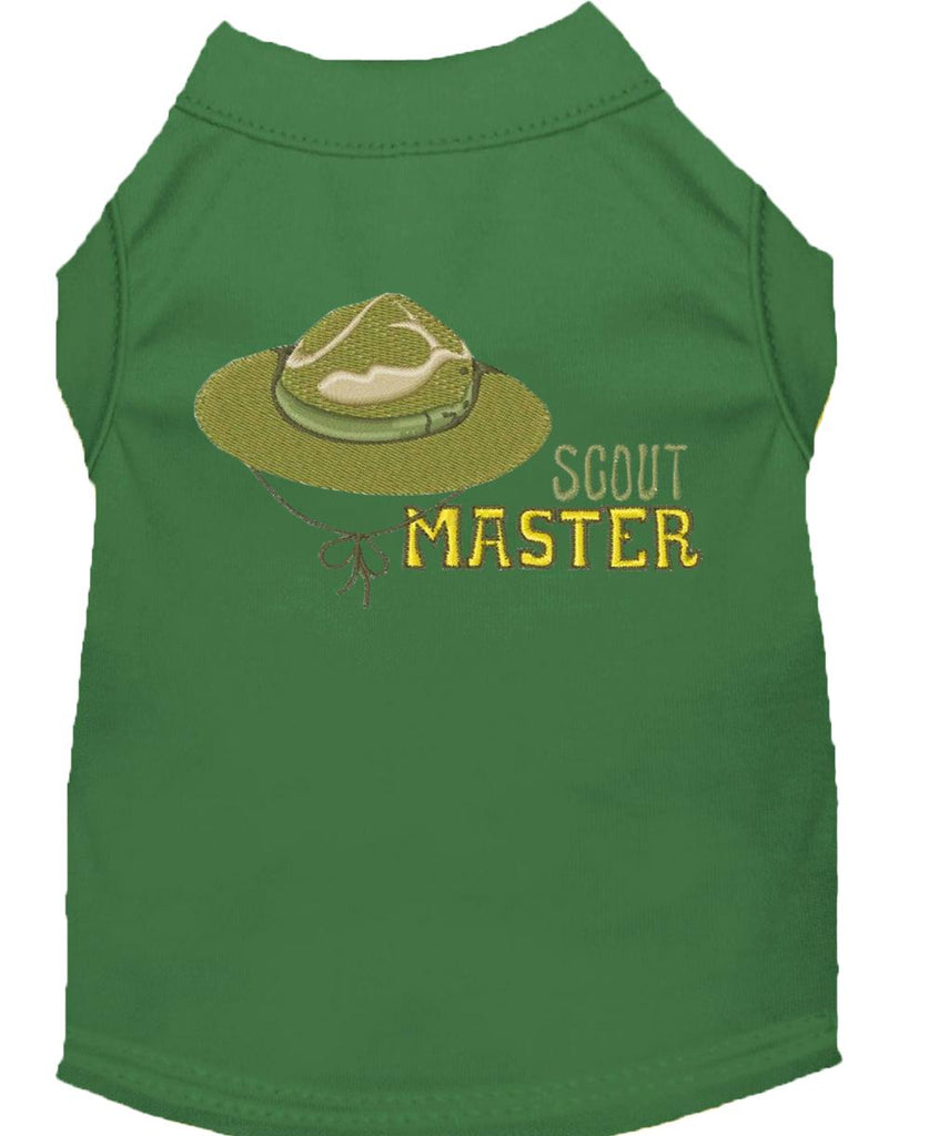 Scout Master Embroidered Dog Shirt Green Lg (14)