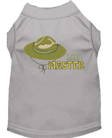 Scout Master Embroidered Dog Shirt Grey Lg (14)