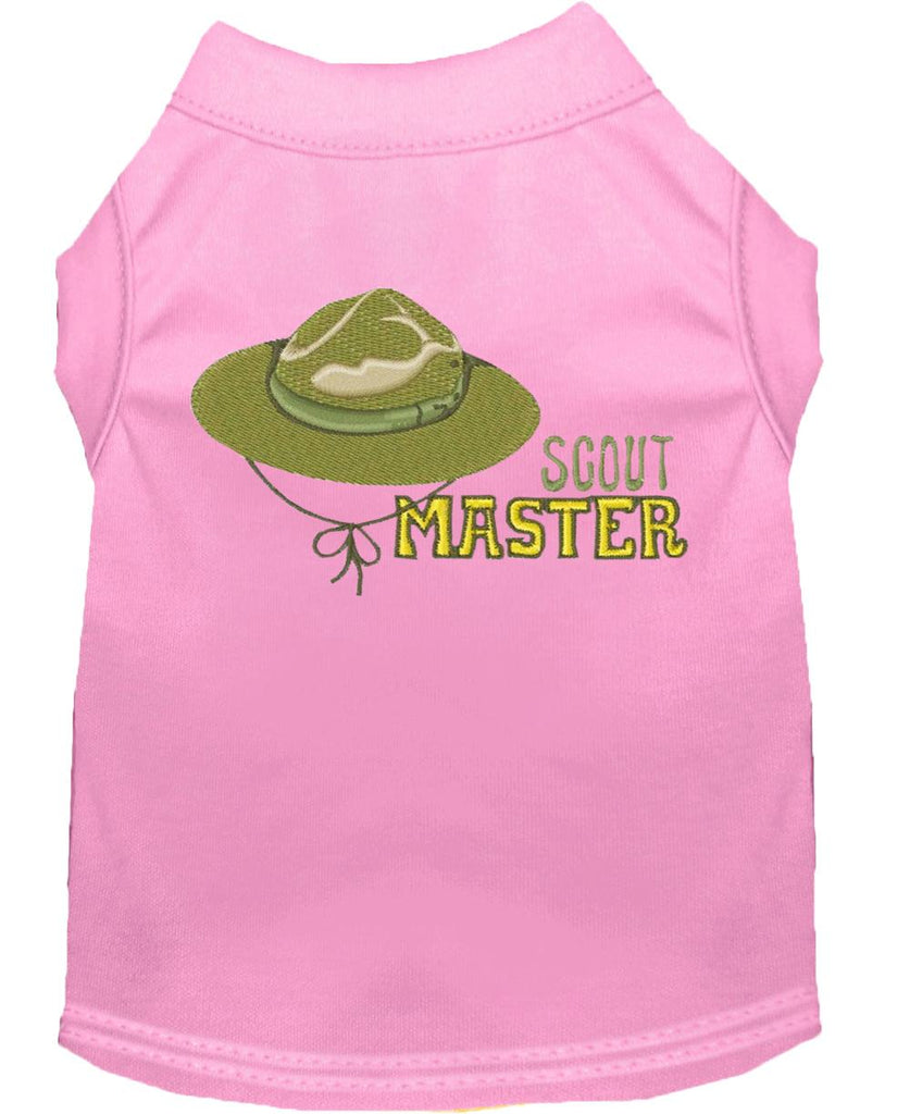 Scout Master Embroidered Dog Shirt Light Pink Lg (14)