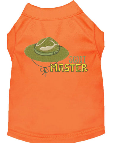 Scout Master Embroidered Dog Shirt Orange Lg (14)