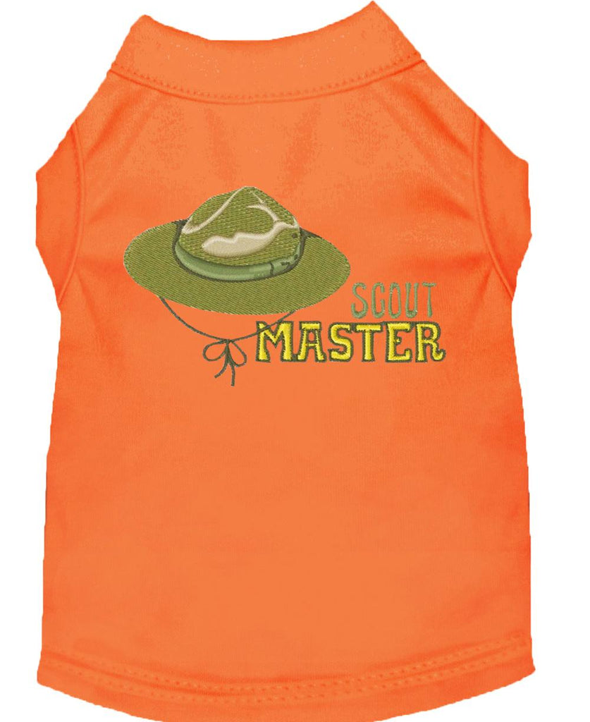 Scout Master Embroidered Dog Shirt Orange Sm (10)