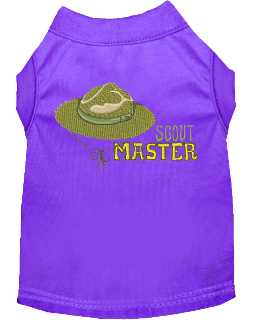 Scout Master Embroidered Dog Shirt Purple Lg (14)