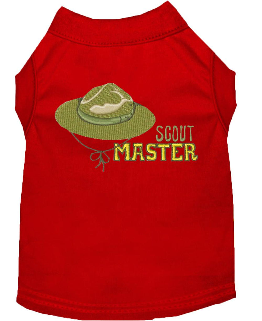 Scout Master Embroidered Dog Shirt Red Med (12)