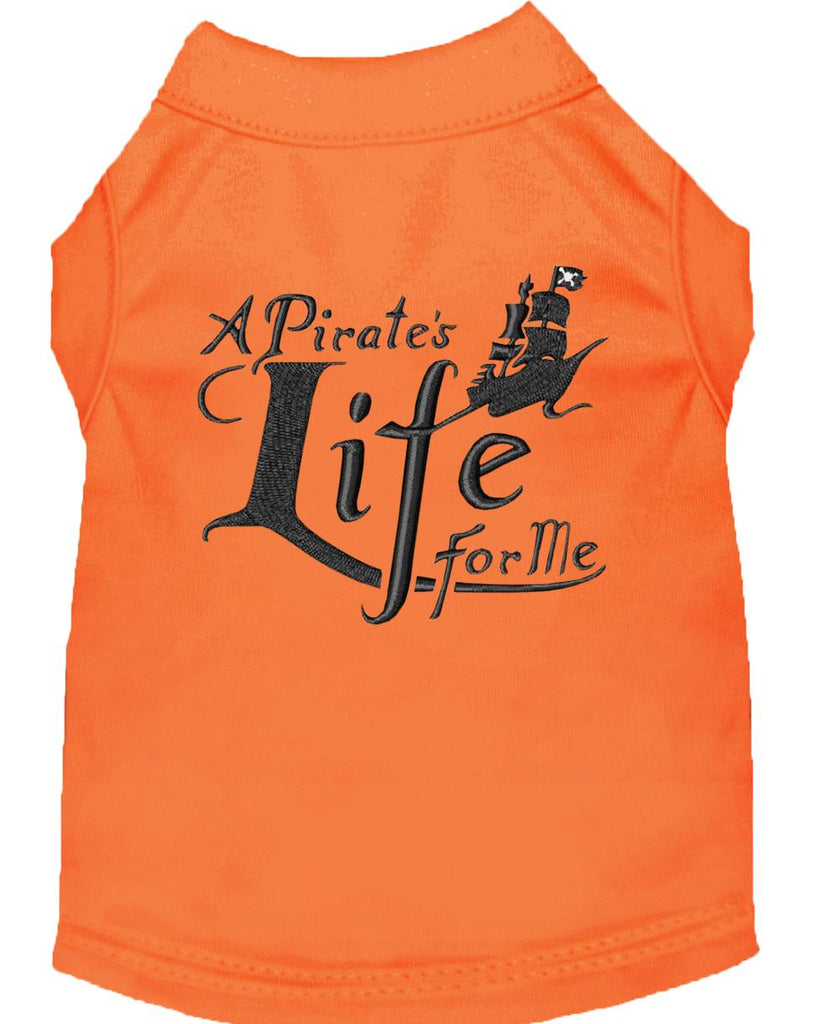 A Pirate's Life Embroidered Dog Shirt Orange Lg (14)