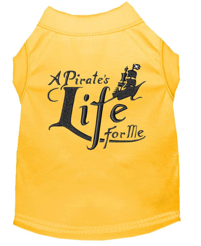 A Pirate's Life Embroidered Dog Shirt Yellow Lg (14)