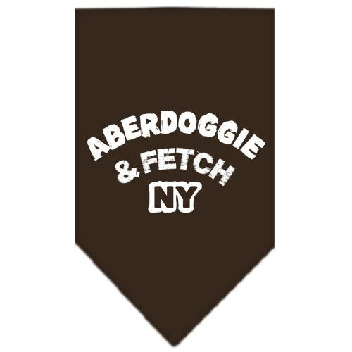 Aberdoggie NY Screen Print Bandana Cocoa Small