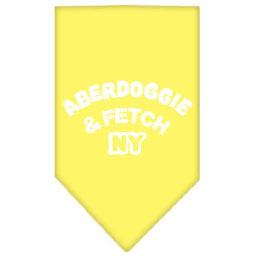 Aberdoggie NY Screen Print Bandana Yellow Small