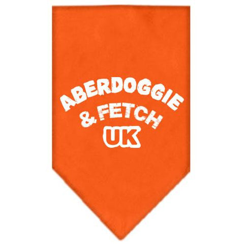 Aberdoggie UK Screen Print Bandana Orange Large