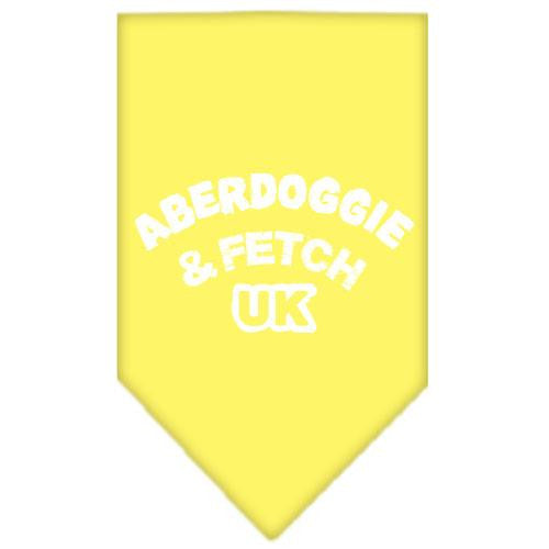 Aberdoggie UK Screen Print Bandana Yellow Large