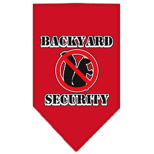 Backyard Security Screen Print Bandana Red Large