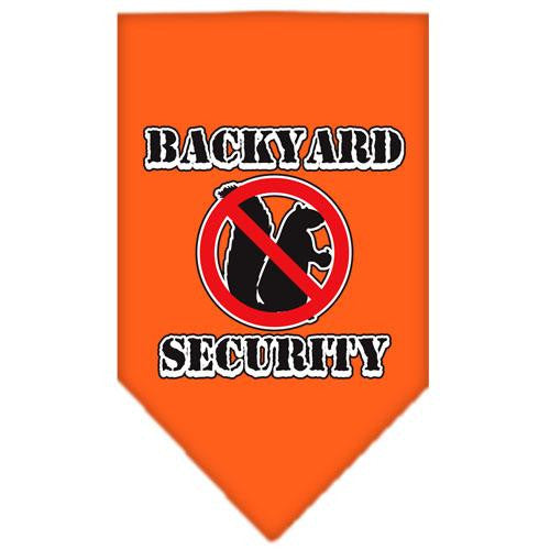 Backyard Security Screen Print Bandana Orange Small