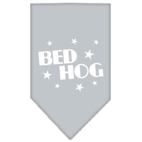 Bed Hog Screen Print Bandana Grey Large