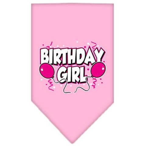 Birthday girl Screen Print Bandana Light Pink Small