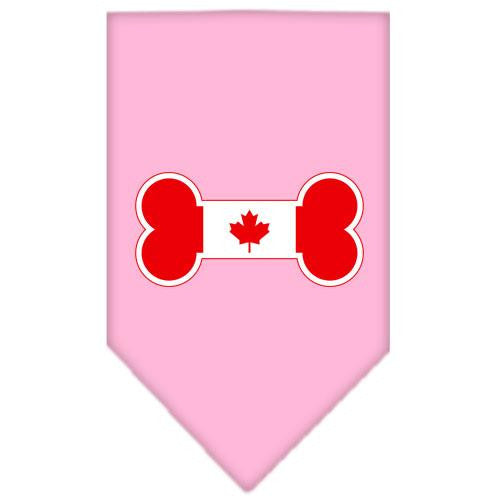 Bone Flag Canadian  Screen Print Bandana Light Pink Large