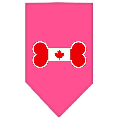 Bone Flag Canadian  Screen Print Bandana Bright Pink Small