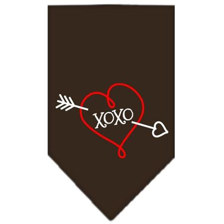 XOXO Screen Print Bandana Cocoa Large