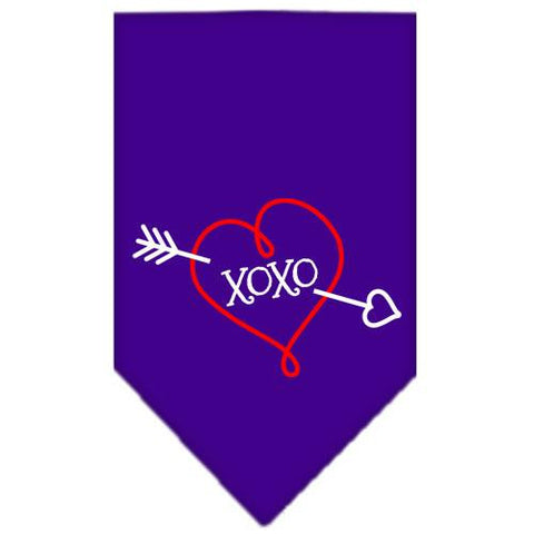 XOXO Screen Print Bandana Purple Large