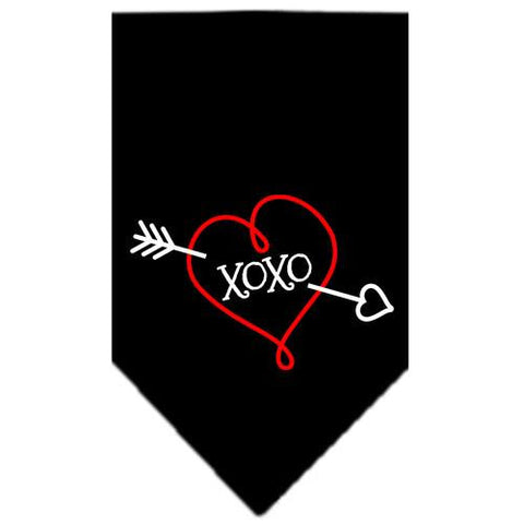 XOXO Screen Print Bandana Black Small