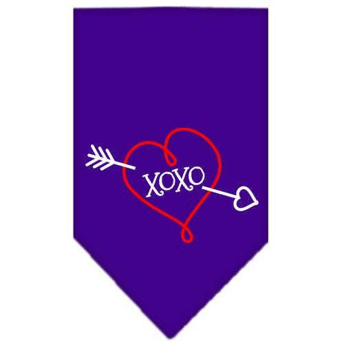 XOXO Screen Print Bandana Purple Small