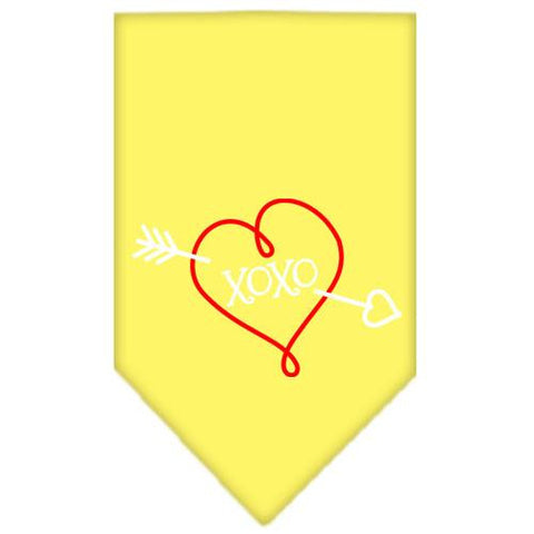 XOXO Screen Print Bandana Yellow Small