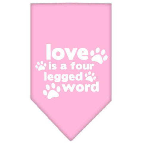 Love Is A Four Leg Word Screen Print Bandana