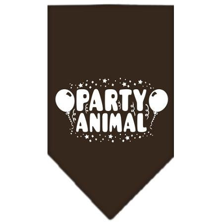 Party Animal Screen Print Bandana Cocoa Large