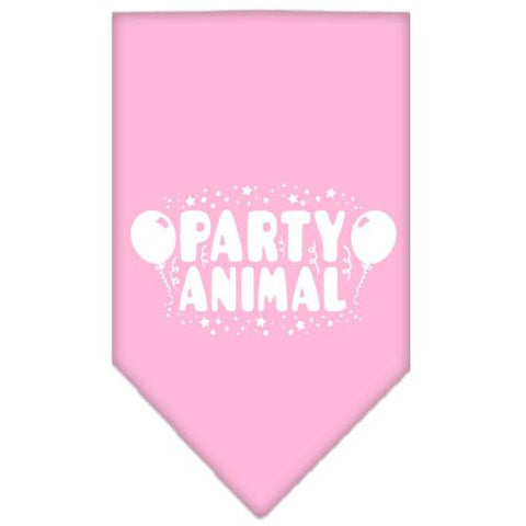 Party Animal Screen Print Bandana Light Pink Small