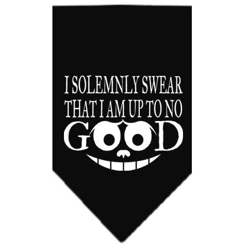 Up to No Good Screen Print Bandana Black Large