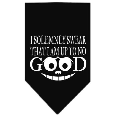 Up to No Good Screen Print Bandana Black Large