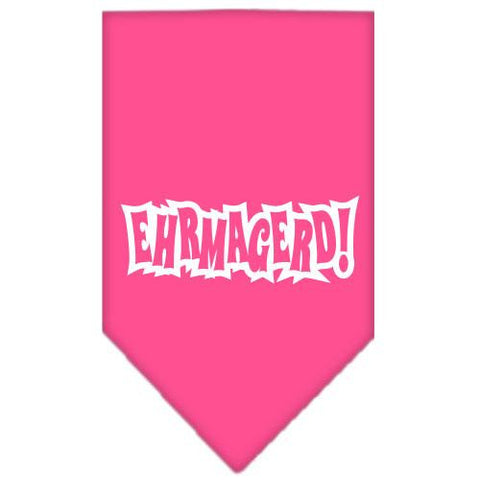 Ehrmagerd Screen Print Bandana Bright Pink Large